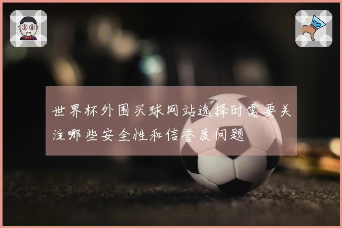 世界杯外围买球网站选择时需要关注哪些安全性和信誉度问题